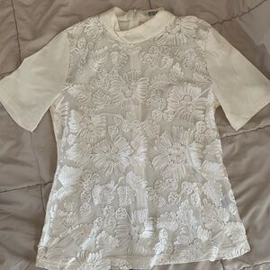 Elegant White transparent top